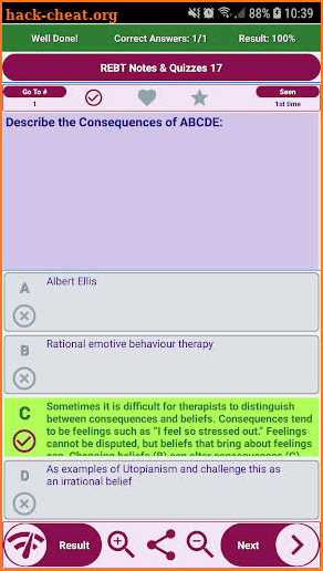 Rational emotive behavior therapy Exam Review . screenshot