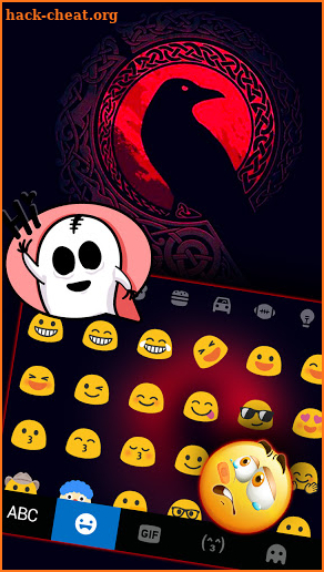 Raven Moon Night Keyboard Background screenshot