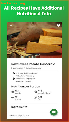 Raw Food Diet Prime: Cookbook, Food Chart, Recipes screenshot