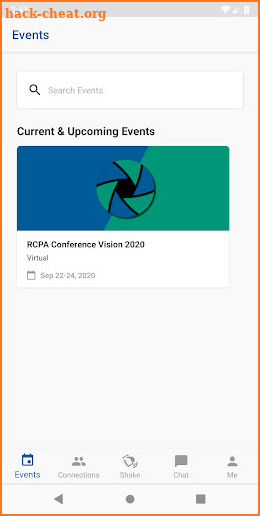 RCPA Events screenshot