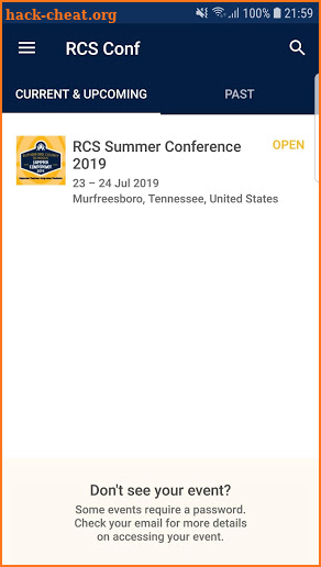 RCS Summer Conference screenshot