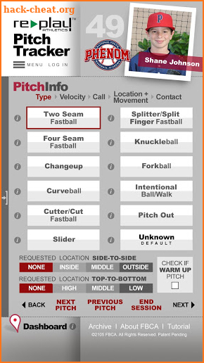 Re-Play Athletics PitchTracker screenshot