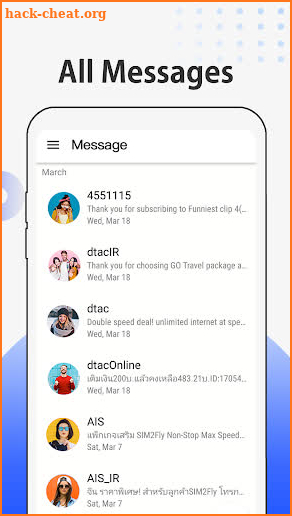 Reactin Message - Text SMS & MMS screenshot