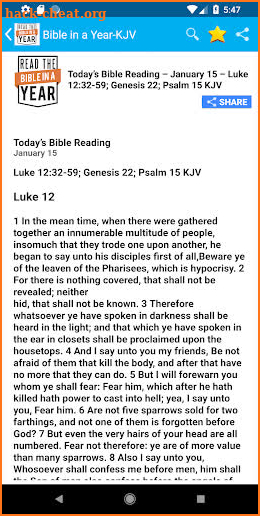 Read Bible in a Year - King James Version ( KJV) screenshot