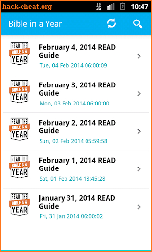 Read Bible in a year - NLT Translation screenshot
