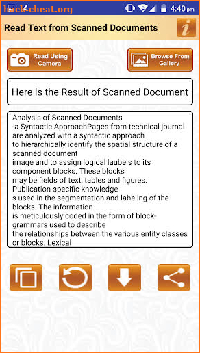 Read Text of Scanned Documents screenshot