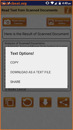 Read Text of Scanned Documents screenshot