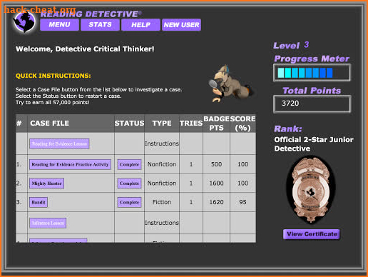 Reading Detective® Beginning screenshot