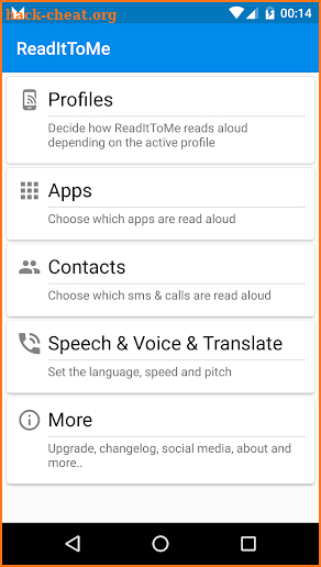 ReadItToMe - read sms, voice reply, handsfree screenshot