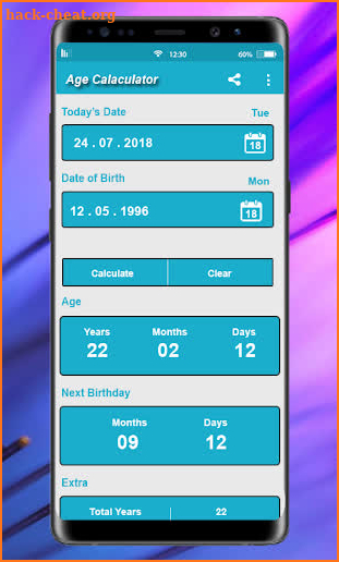 Real Age Calculator screenshot