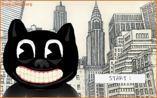 Real Cartoon Cat Among Stickman Guys screenshot