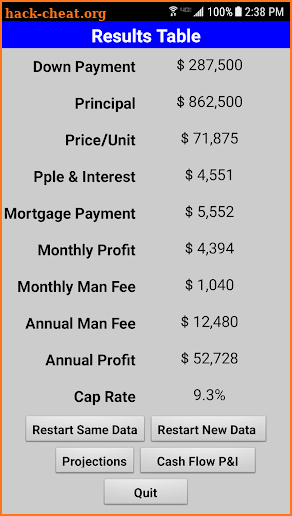 Real Estate Investment Calculator screenshot