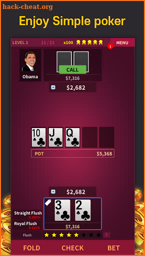 Real estate poker : Free Texas hold'em screenshot