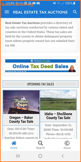 Real Estate Tax Auctions screenshot