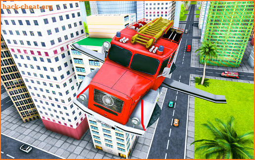 Real Flying Fire Truck Robot: Rescue Simulator screenshot