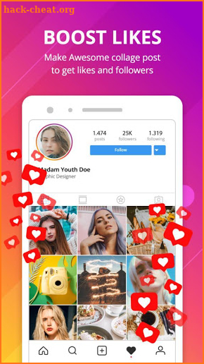 Real Followers & Like for Instagram : boss-tag 👑 screenshot