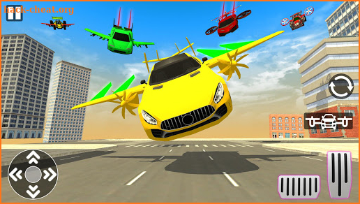 Real Light Flying Car Racing Simulator Games 2020 screenshot