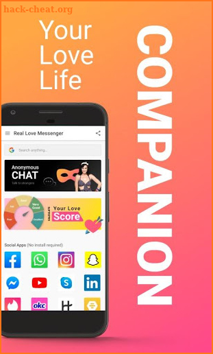 Real Love Messenger: Love score, Free Chat, Social screenshot