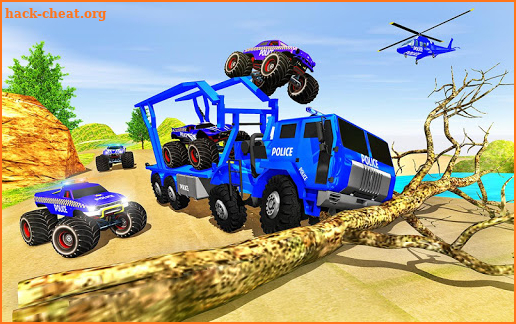 Real Police Cop Car Transporter Truck - Cargo Game screenshot