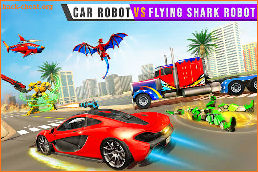 Real Shark Robot Car Game screenshot