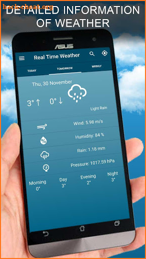 Real Time Daily Local Weather Forecast screenshot