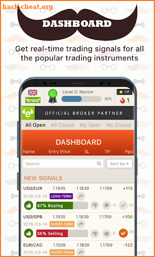 Real Time Free Forex Signals - Hipster Fx Trader screenshot