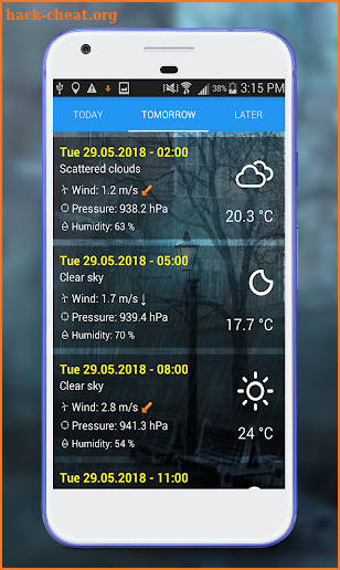 Real time weather 2018 screenshot