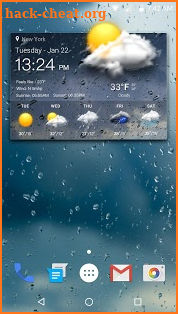 Real-time weather forecasts screenshot