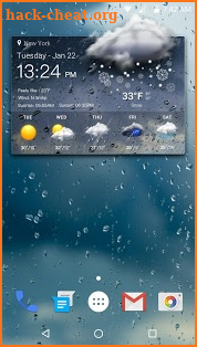 Real-time weather forecasts screenshot