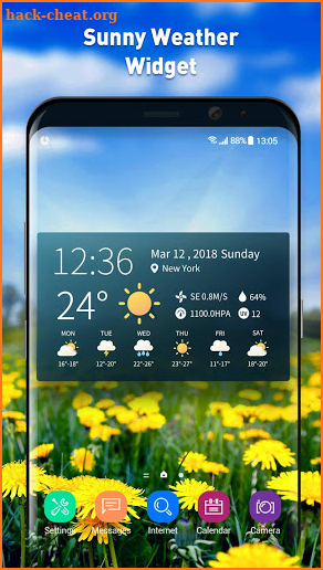 Real-time weather temperature report & widget screenshot