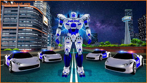 Real US Robot Fighting - Police Car Transport Game screenshot