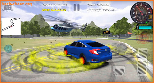 Realistic Car Racing Drift Game Civic screenshot