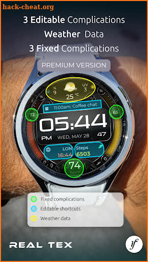 RealTex Lite Watch Face screenshot