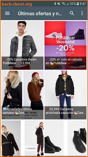 Rebajas y ofertas Zara Bershka Pull&Bear screenshot