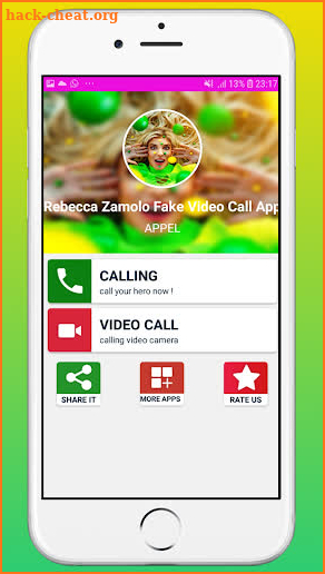 Rebecca Zamolo Call Fake - Call Simulator Prank screenshot