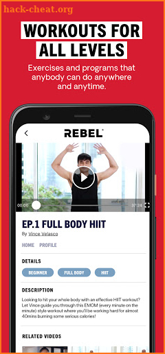 REBEL: Fitness, Food, Wellness screenshot