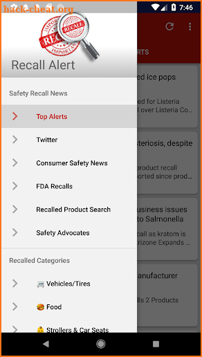 Recall Alert & Safety News Notification screenshot
