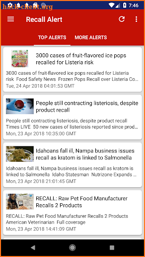 Recall Alert & Safety News Notification screenshot