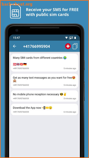 Receive SMS -  Virtual numbers screenshot