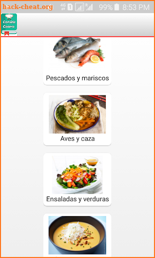 Recetas de comida casera screenshot