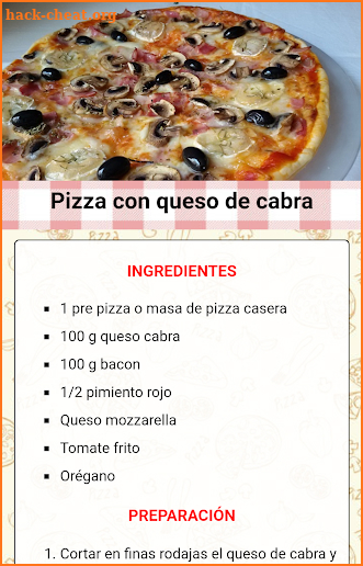 Recetas de Pizzas Caseras screenshot