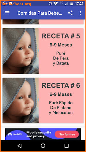 Recetas Para Bebés (6, 7, 8 y 9 Meses) - Gratis screenshot