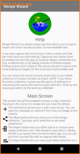 Recipe Wizard screenshot