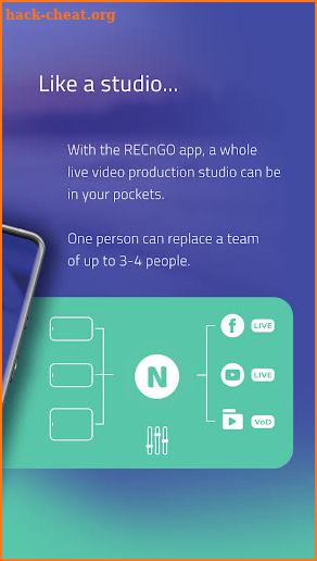 RECnGO - live video studio app screenshot