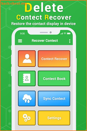 Recover deleted contacts screenshot
