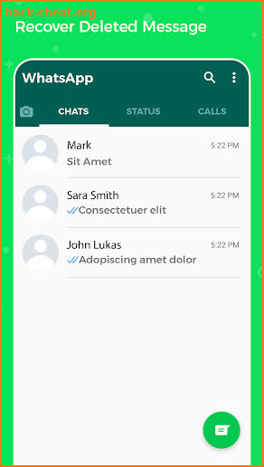 Recover deleted messages & status download -WAMR screenshot