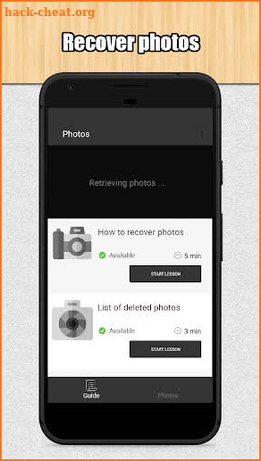 Recover Photos And Videos In English screenshot