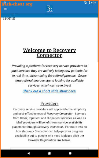 Recovery Connector screenshot