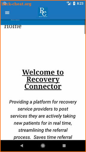 Recovery Connector screenshot