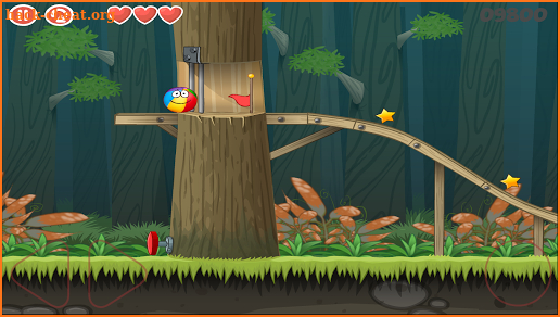 Red ball roller game: Jump Ball 4 screenshot
